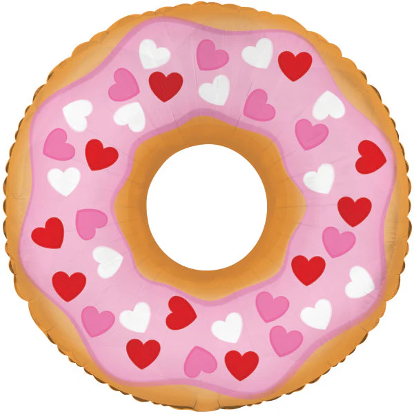 10.5" Airfill Only (Sticks Sold Separately) Heart Donut Balloon