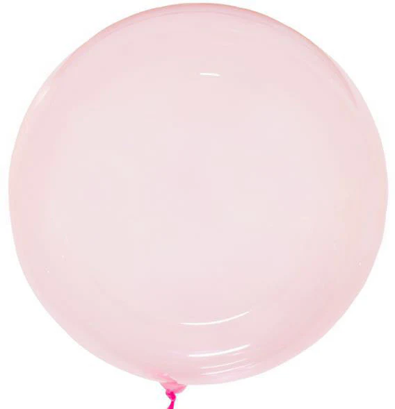 10" Crystal Colorful Bobo Balloon Pink Prestretched (5 Per Bag)