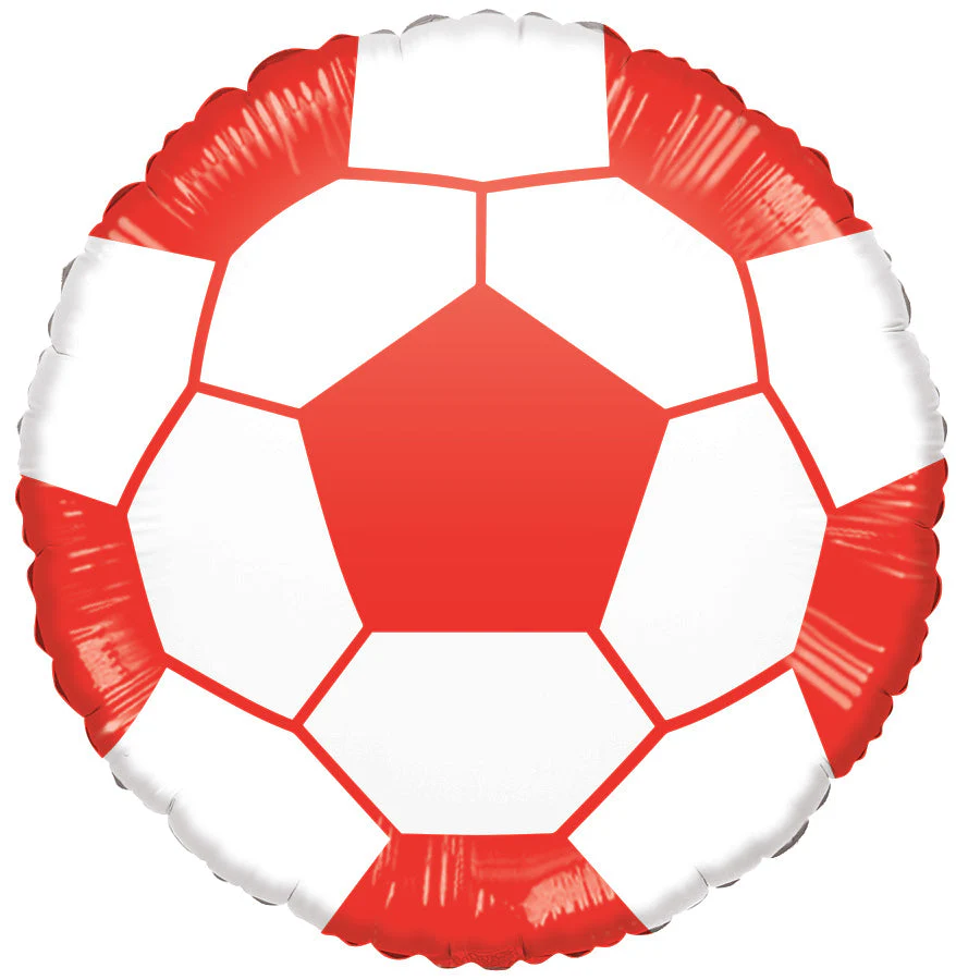 10" Airfill Only (Sticks Sold Separately) Football Red/White Foil Balloon
