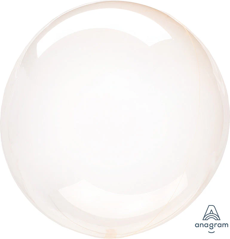 11" Crystal Clearz Petite Orange Crystal Clearz Balloon