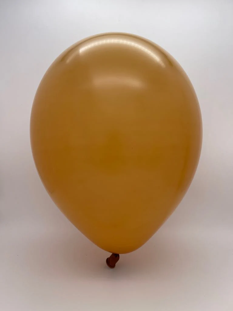 11" Deco Mocha Brown Decomex Linking Latex Balloons (100 Per Bag) - Image 2