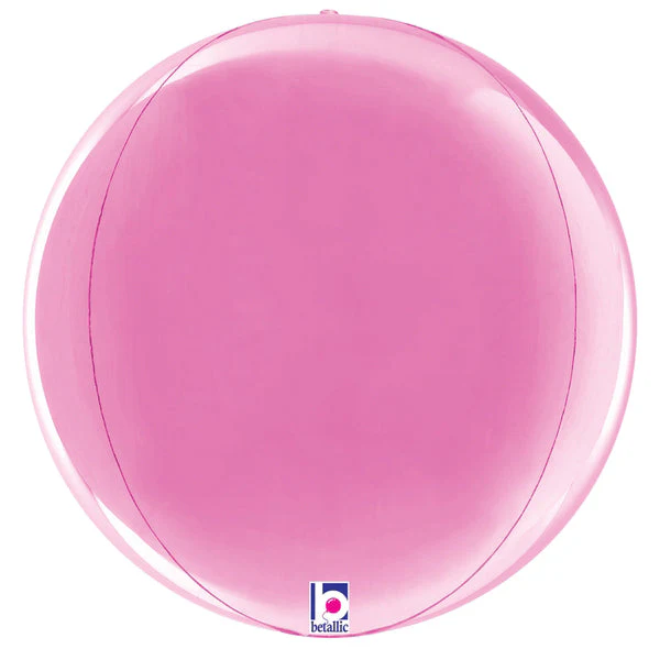 11" Multi-Sided (16" Deflated) Dimensionals Fuchsia Globe Foil Balloon