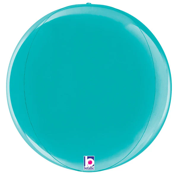 11" Multi-Sided (16" Deflated) Dimensionals Robin Egg Blue Globe Foil Balloon