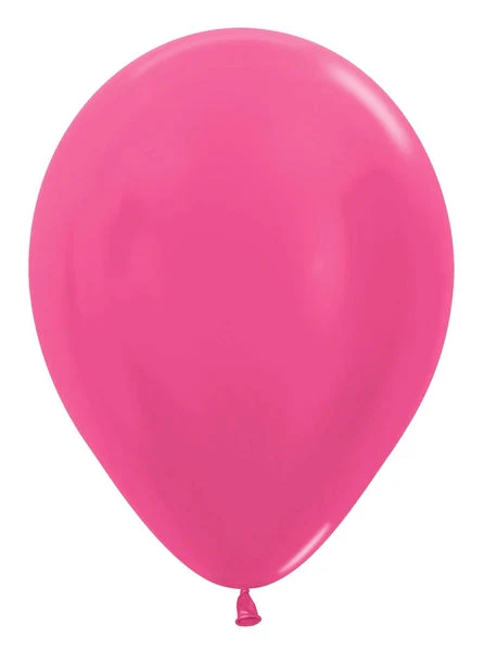 11" Latex Balloons (100 Per Bag) Metallic/Pearl Fuchsia Sempertex/Betallatex
