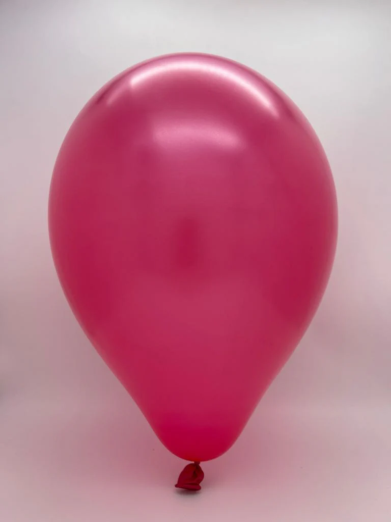 11" Metallic Fuchsia Decomex Linking Latex Balloons (100 Per Bag) - Image 2