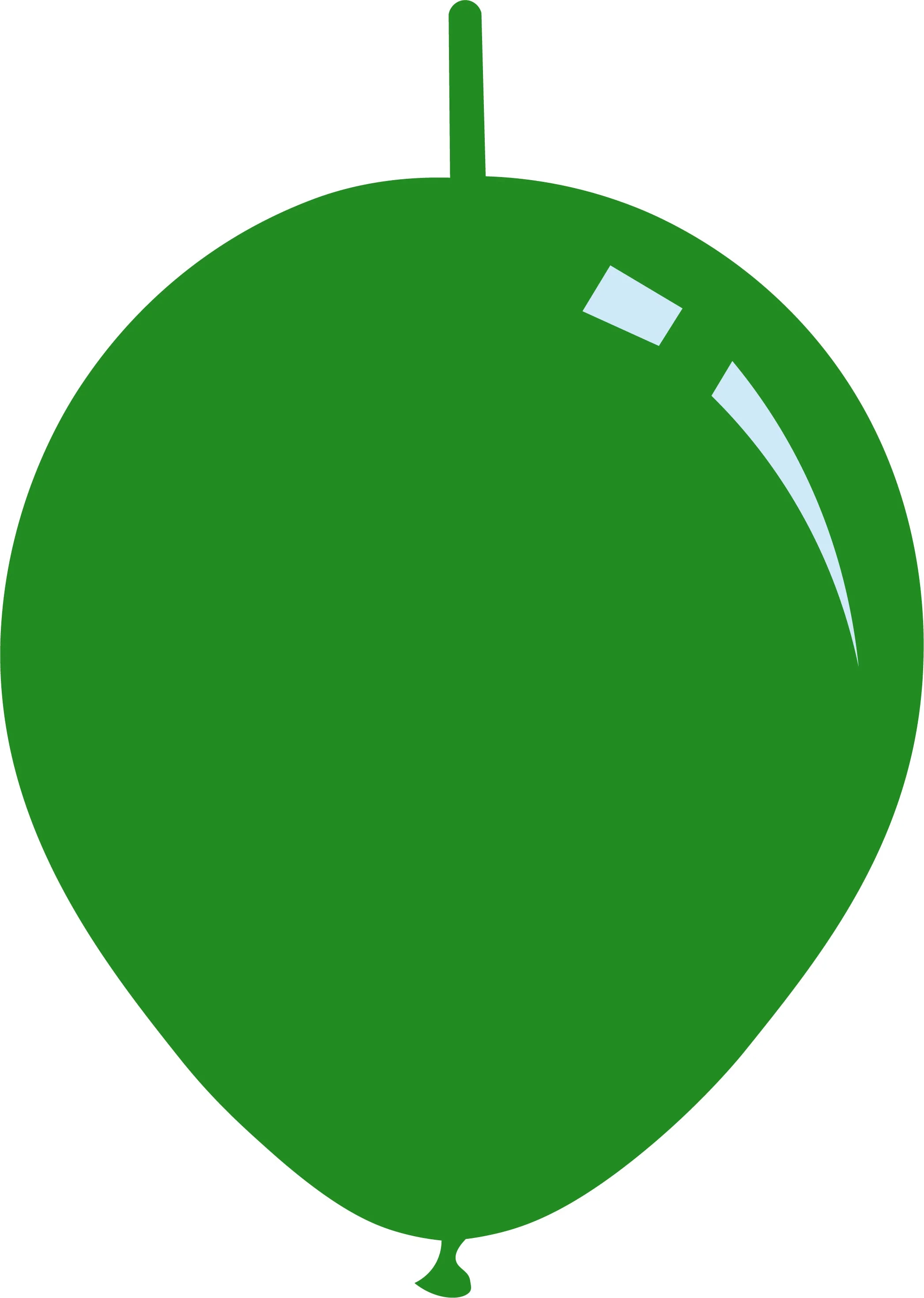 11" Standard Forest Green Decomex Linking Latex Balloons (100 Per Bag)