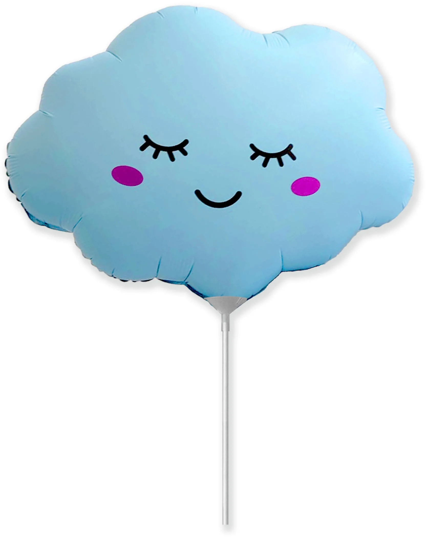 11" Airfill Only (Sticks Sold Separately) Cloud Matte Baby Blue Mini Foil Balloon