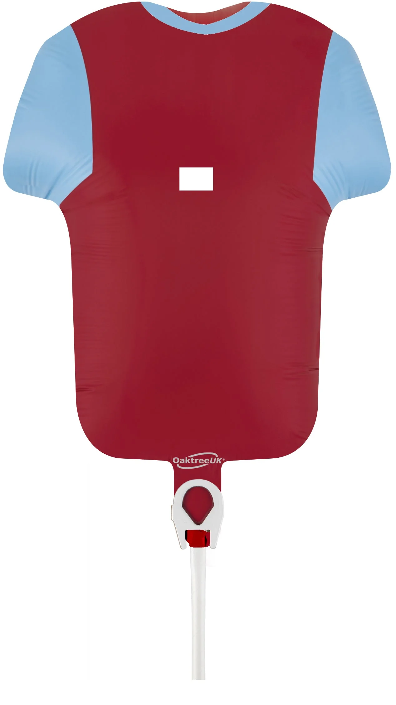 11" Airfill Only Oaktree Brand Sports Shirt Blue/Claret Metallic (For Air) Foil Balloon