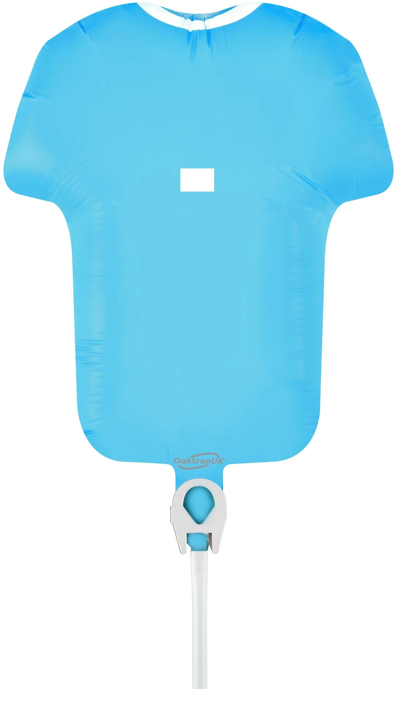 11" Airfill Only Oaktree Brand Sports Shirt Light Blue Metallic (For Air) Foil Balloon