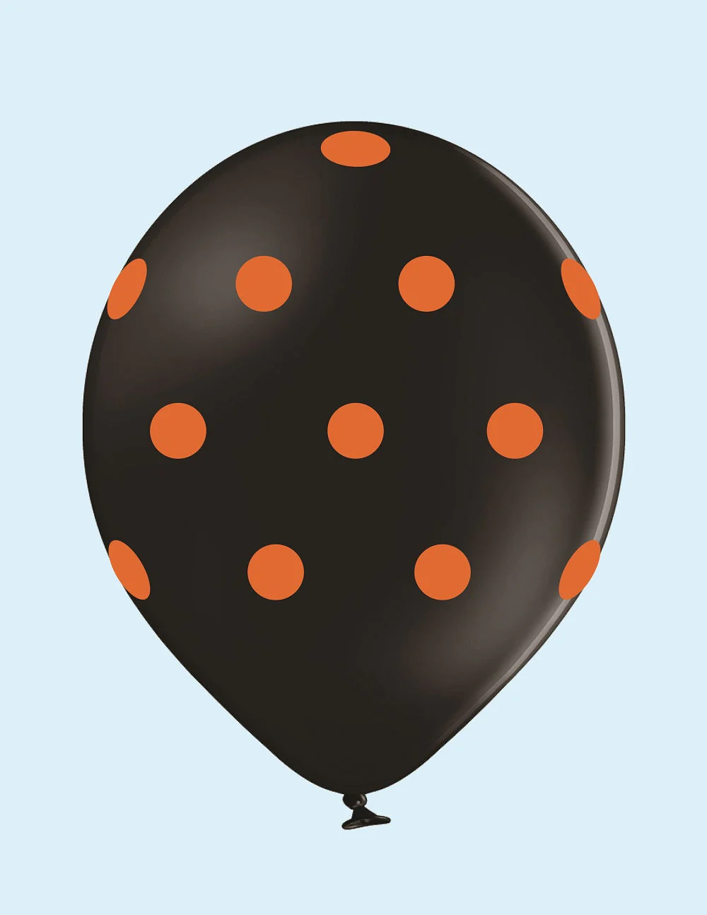 11" Polka Dots Latex Balloons (25 Count) Black Orange DOTS