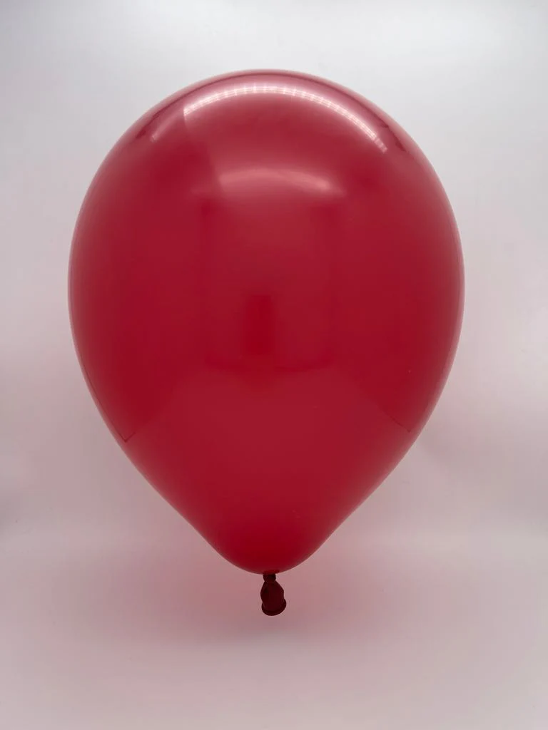 12" Kalisan Latex Balloons Standard Deep Red (50 Per Bag) - Image 2