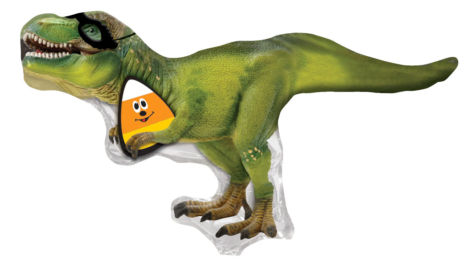 12" Airfill Only (Sticks Sold Separately) Candy Corn Dinosaur Foil Balloon