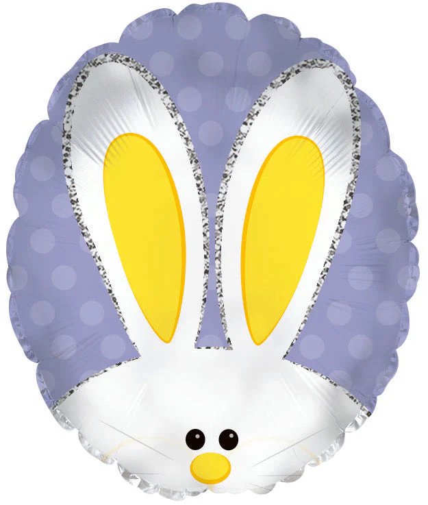 12" Airfill Only (Sticks Sold Separately) Easter Bunny Look Out Foil Balloon