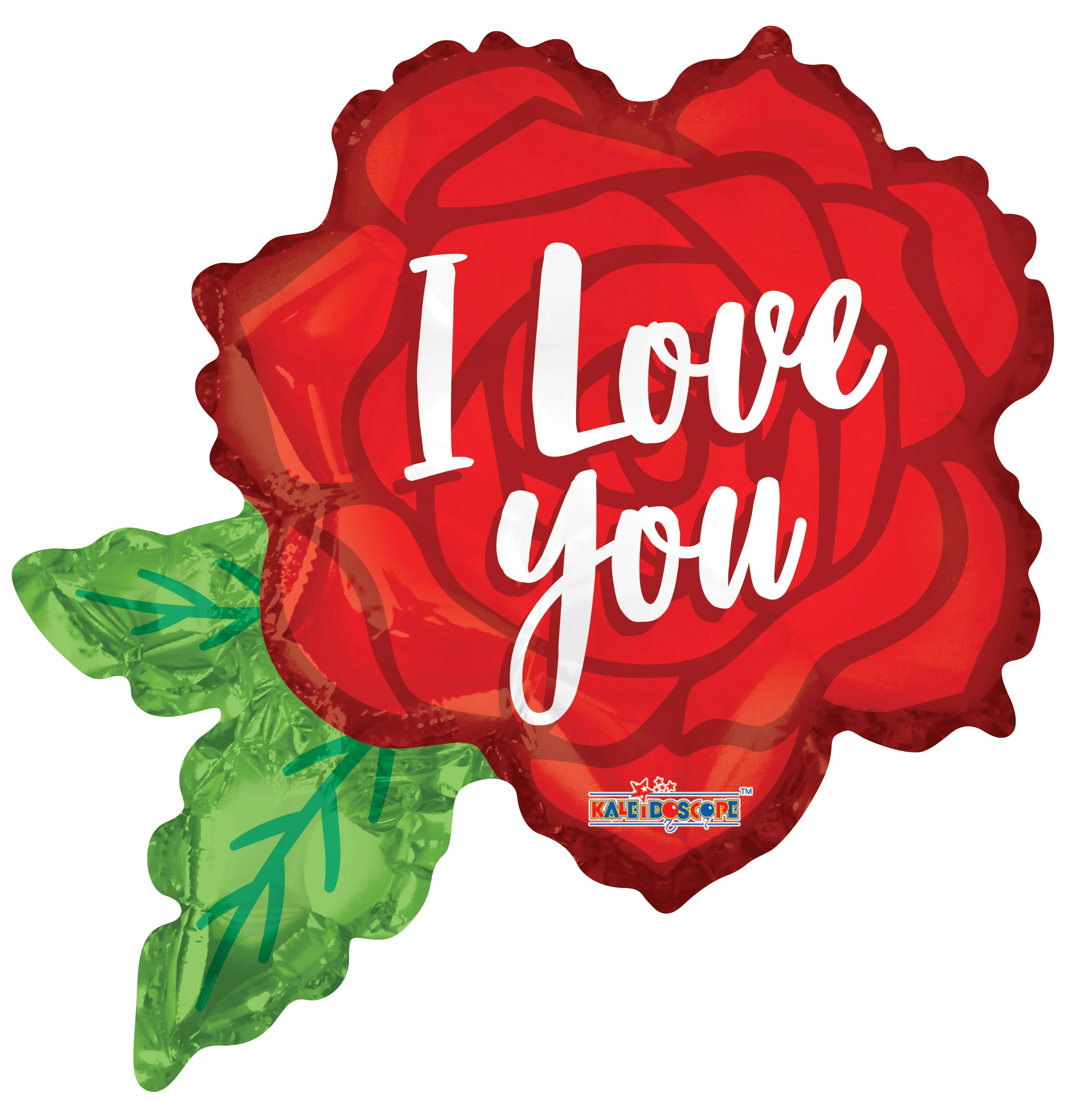 12" Airfill Only (Sticks Sold Separately) Love Rose Shape Foil Balloon