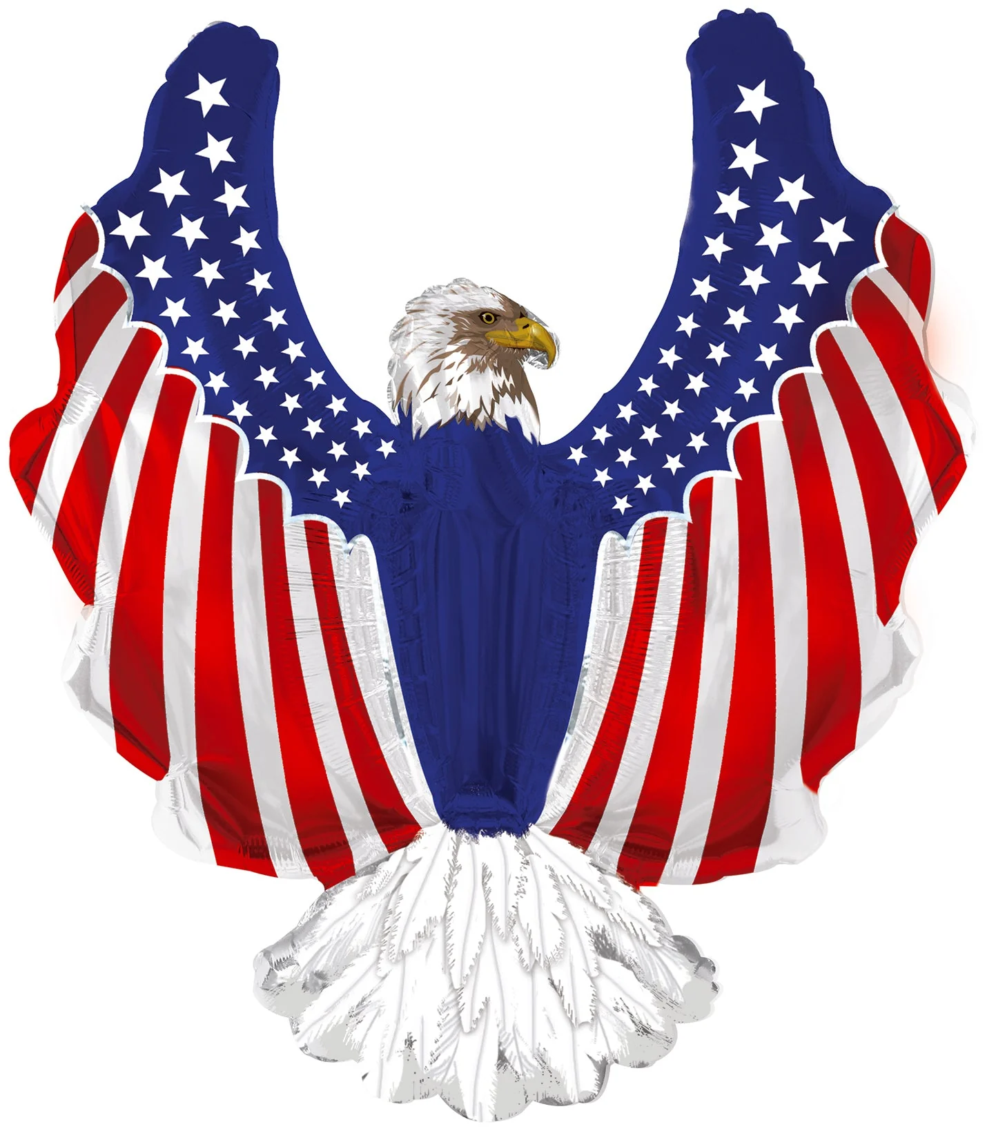 12" Airfill Only (Sticks Sold Separately) Patriotic USA Eagle Shape-A-Loon Balloon