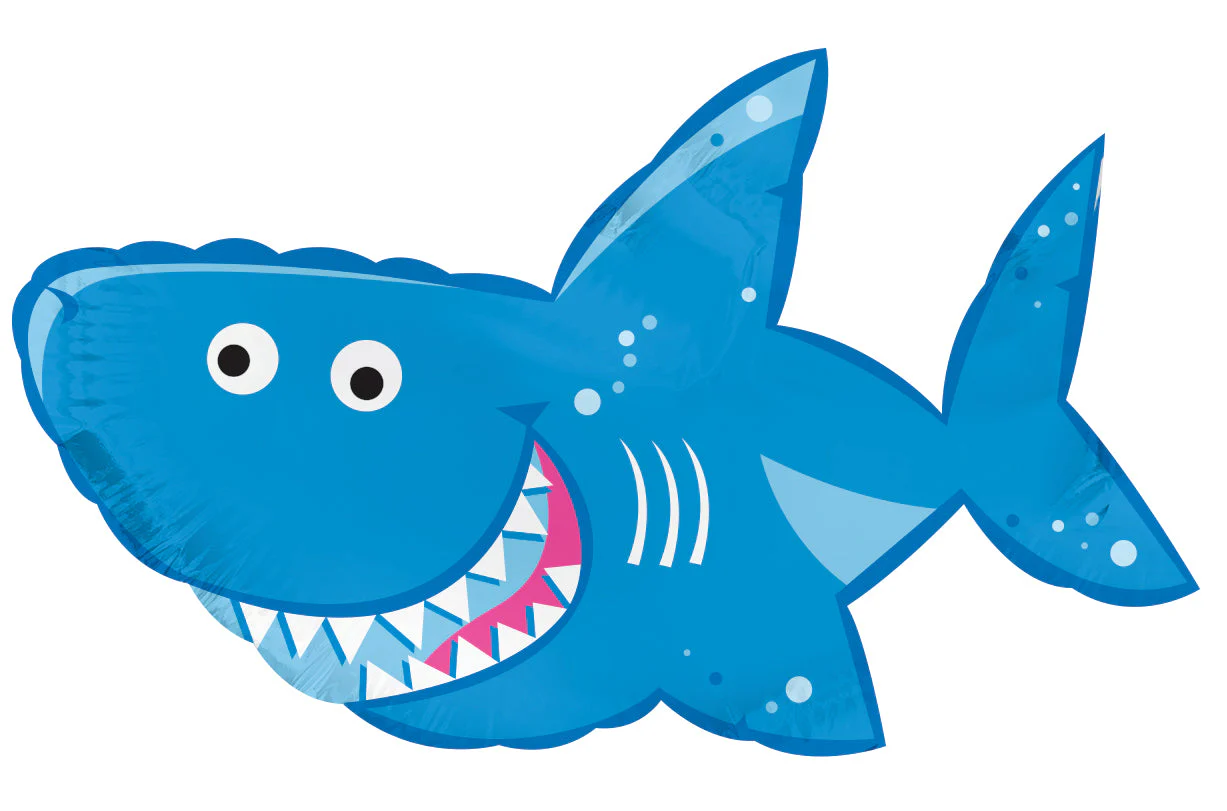 12" Airfill Only (Sticks Sold Separately) Shark Foil Balloons