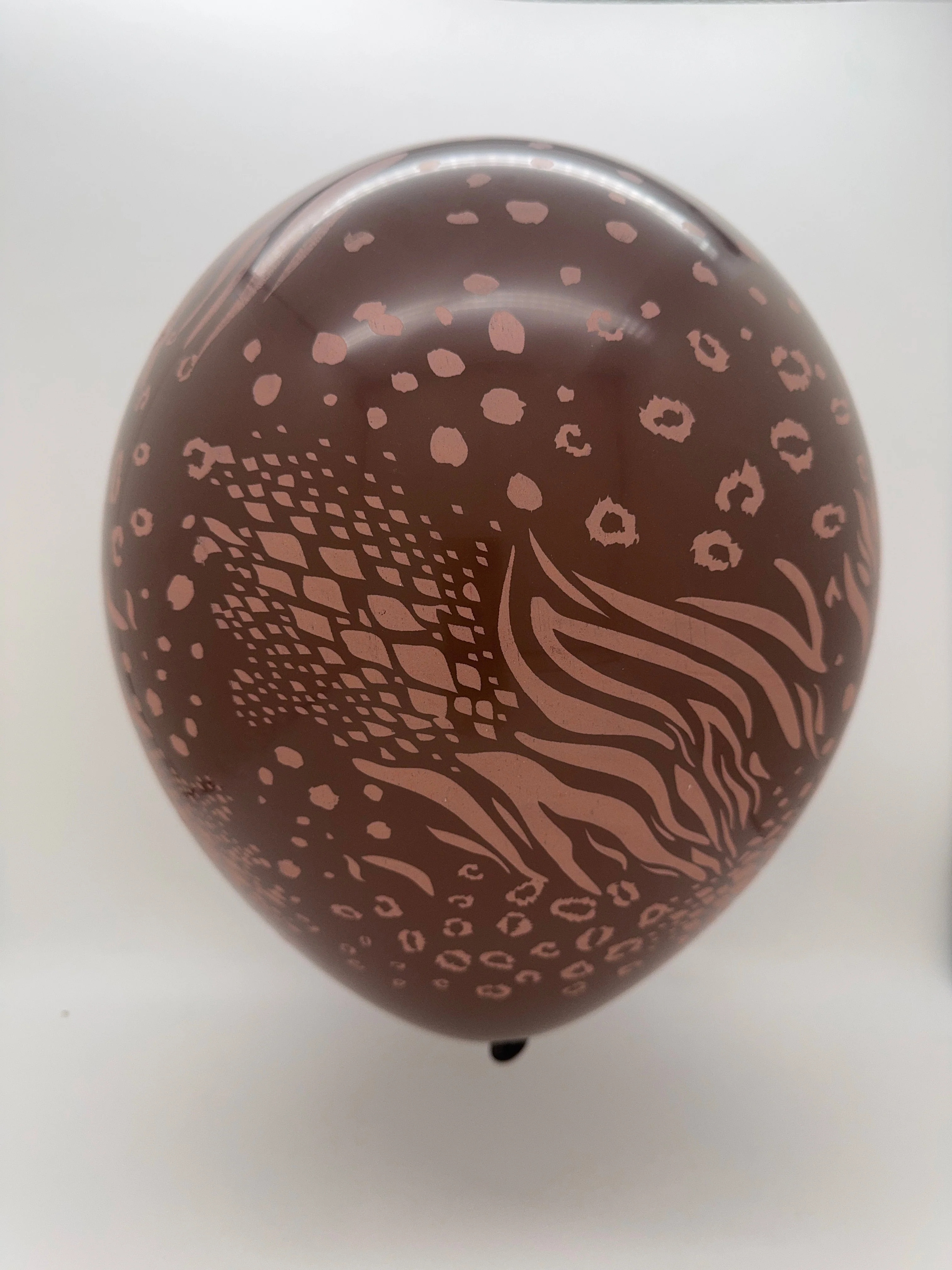 12" Balloons Printed Mutant Safari Standard Chocolate Brown Kalisan (25 Per Bag) - Image 2