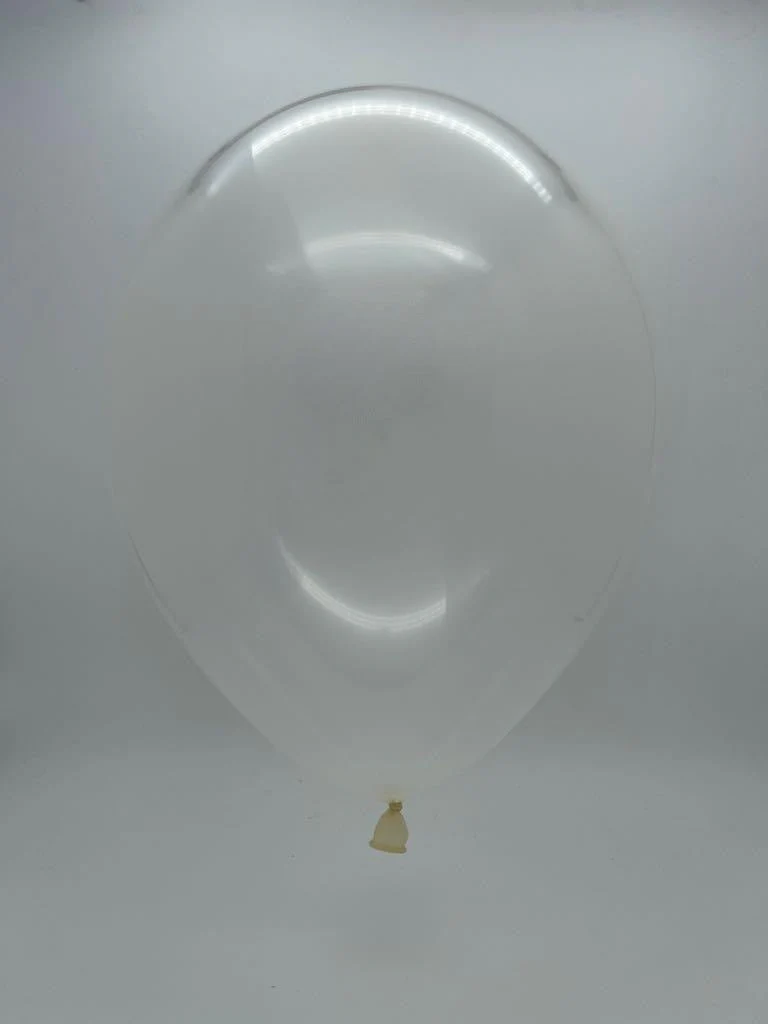 12" CTI PartyLoon Brand Latex Balloons (100 Per Bag) Crystal Clear - Image 2
