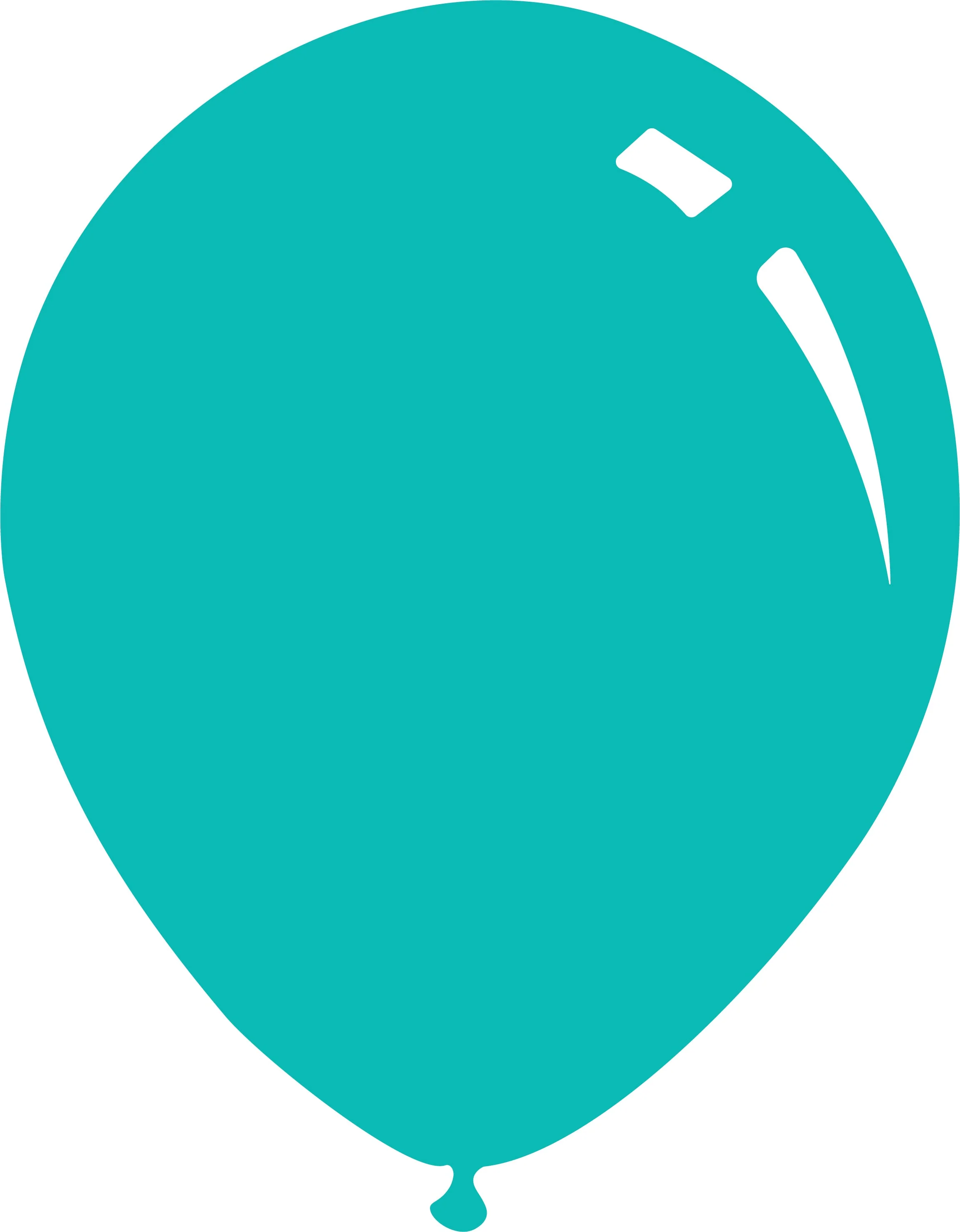 12" Deco Tiffany Blue Decomex Latex Balloons (100 Per Bag)