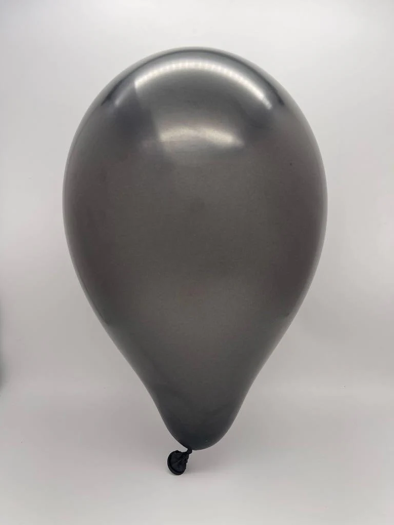 12" Gemar Latex Balloons (Bag of 50) Metallic Black - Image 2