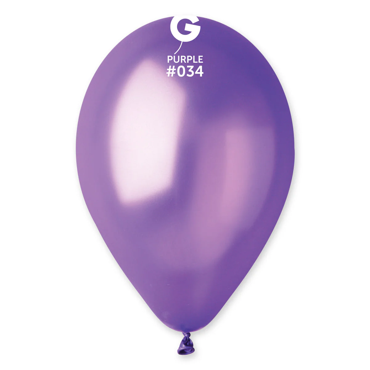 12" Gemar Latex Balloons (Bag of 50) Metallic Purple