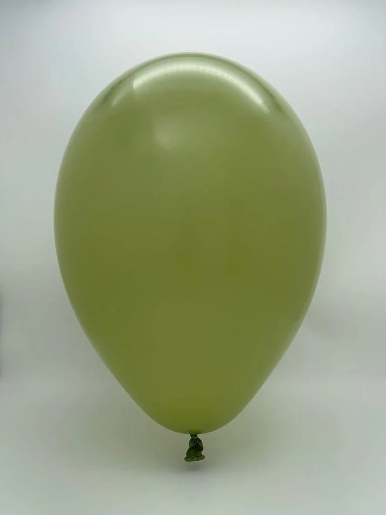 12" Gemar Latex Balloons (Bag of 50) Standard Green Olive - Image 2