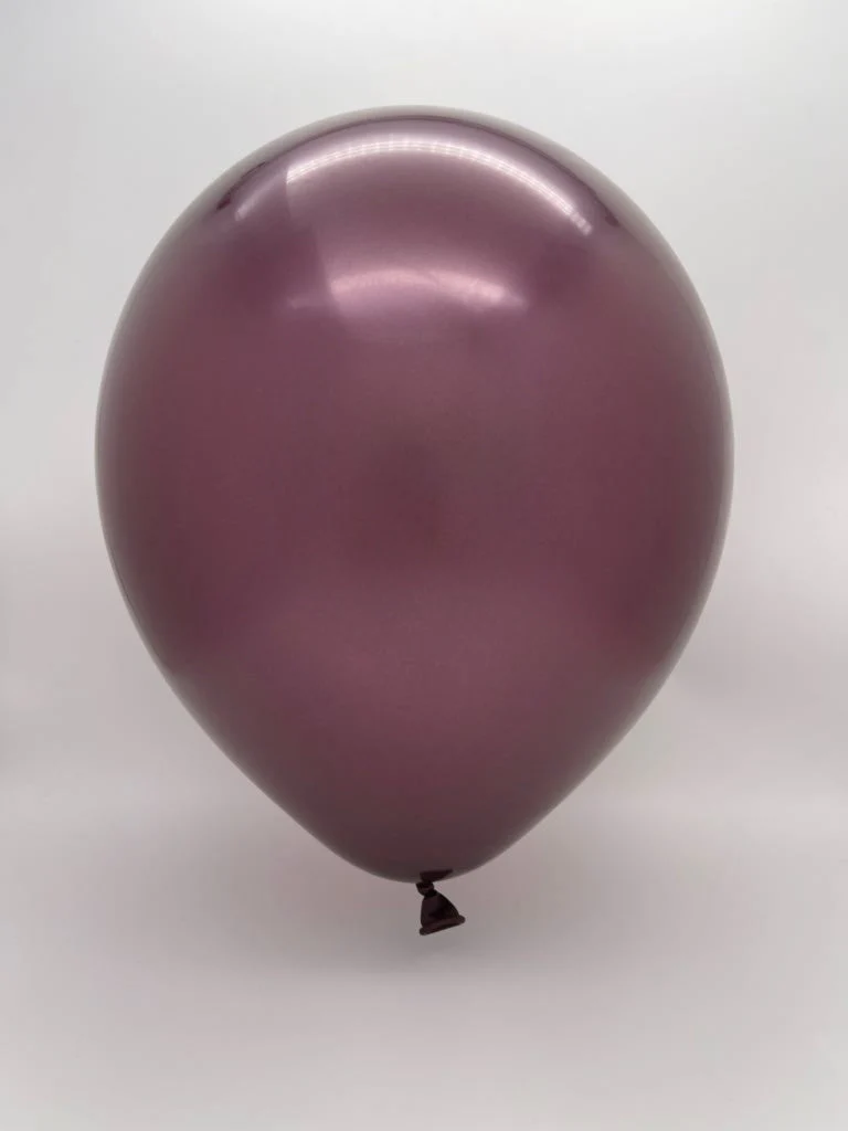 12" Kalisan Latex Balloons Mirror Burgundy (50 Per Bag) - Image 2