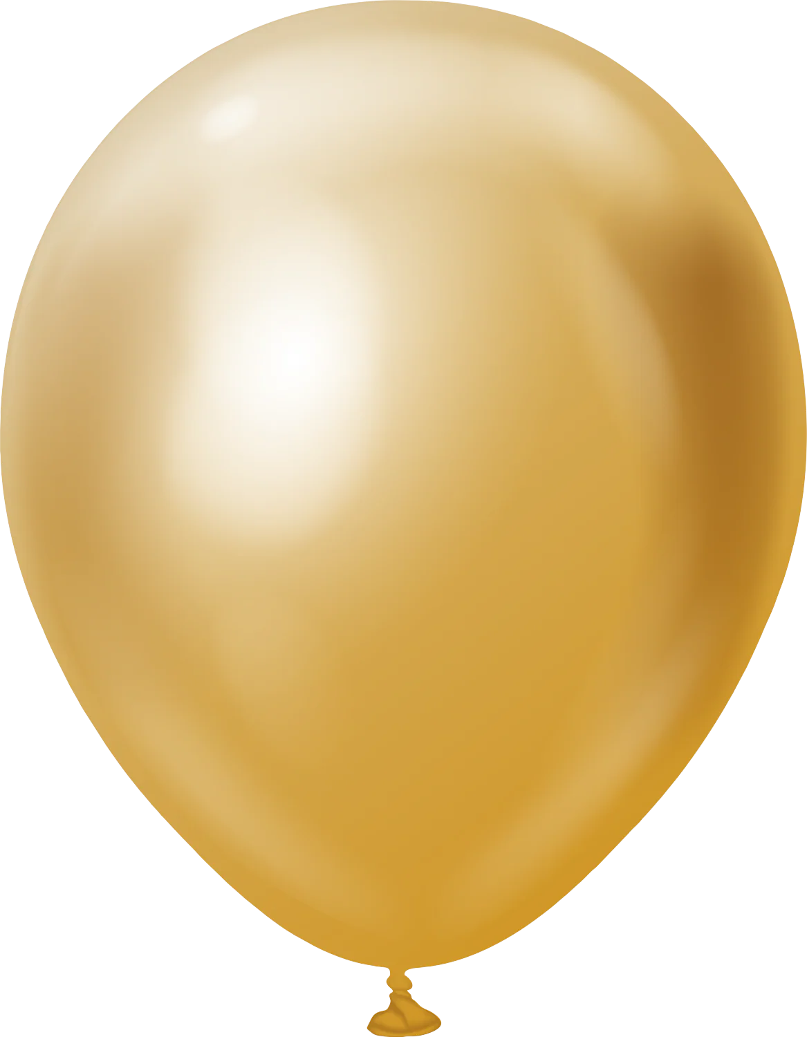 12" Kalisan Latex Balloons Mirror Gold (50 Per Bag)