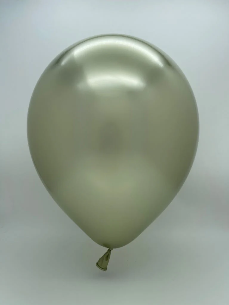 12" Kalisan Latex Balloons Mirror Green Gold (50 Per Bag) - Image 2