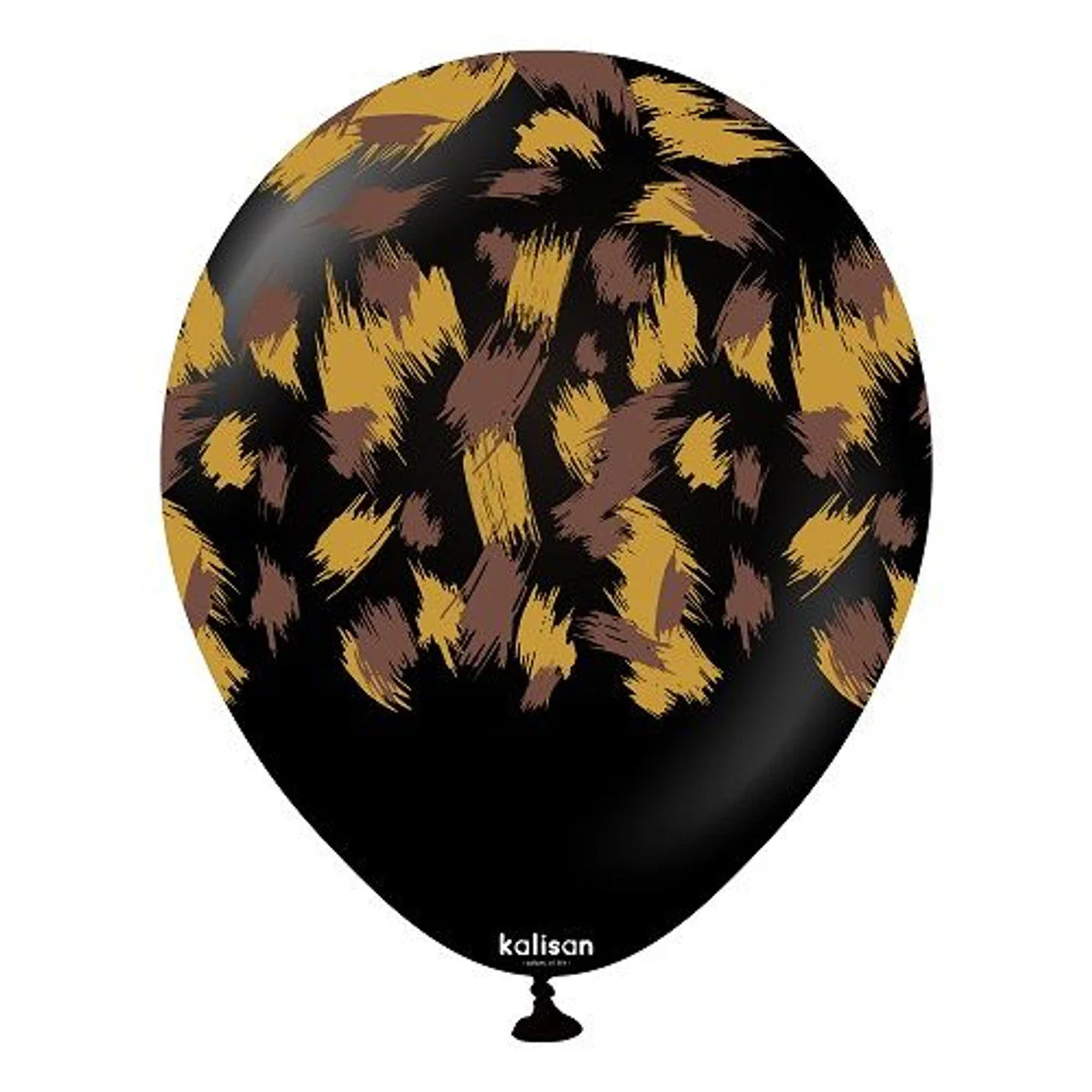 12" Kalisan Latex Balloons Printed Safari Savanna Black (25 Count)