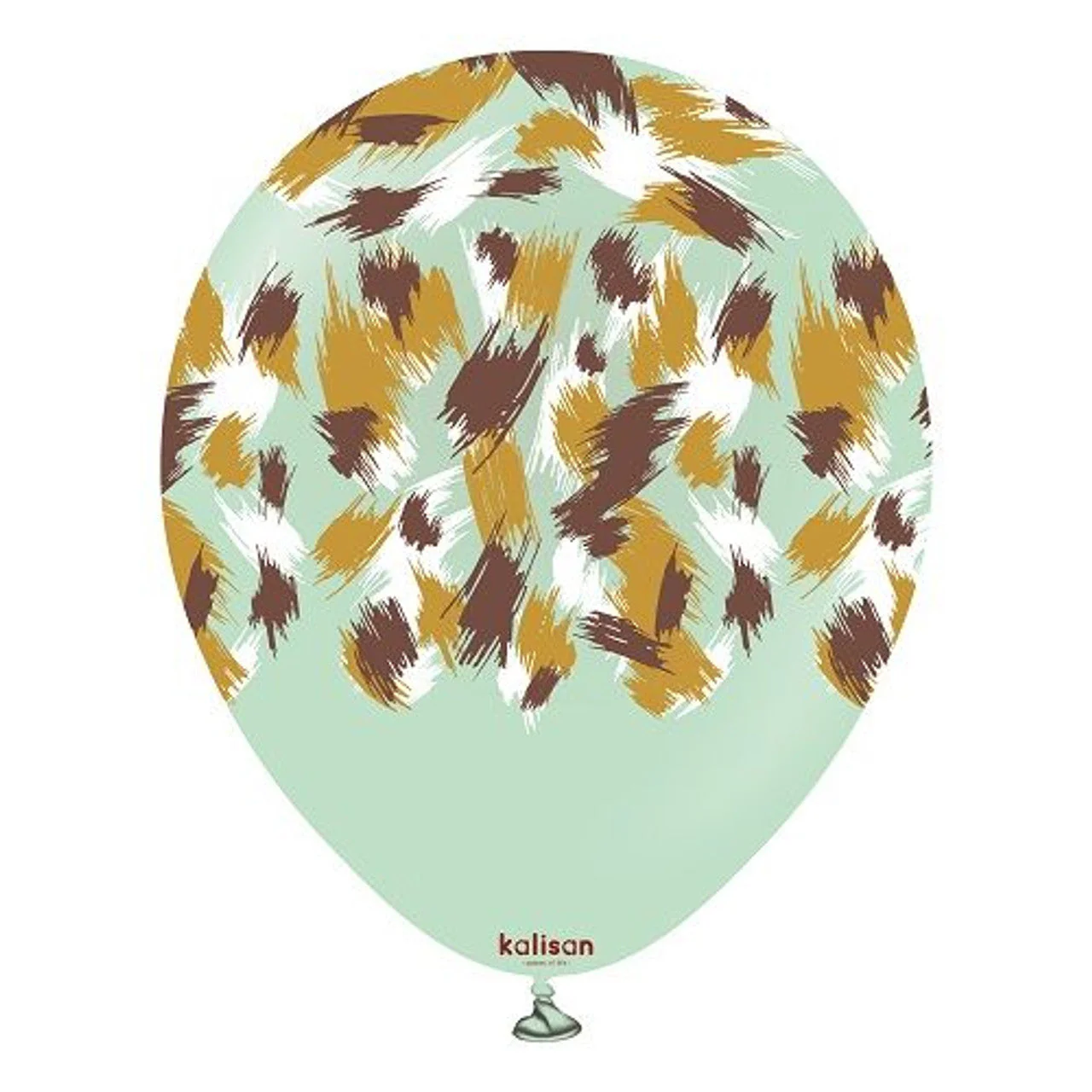 12" Kalisan Latex Balloons Printed Safari Savanna Macaron Green (25 Count)
