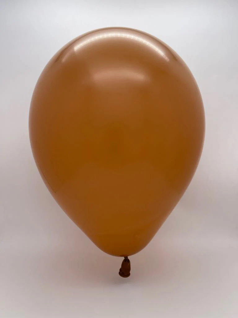 12" Kalisan Latex Balloons Standard Caramel Brown (50 Per Bag) - Image 2