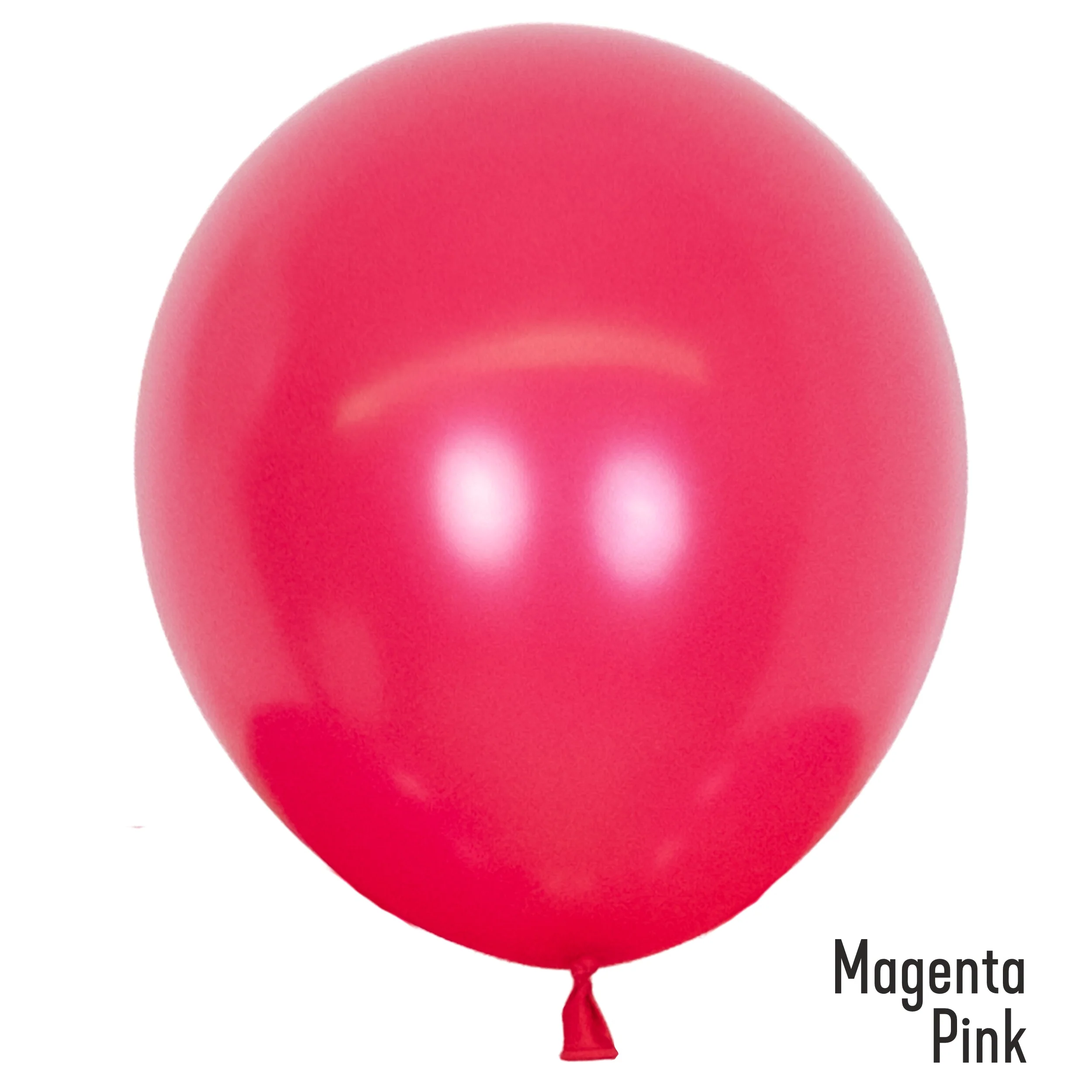 12" Kalisan Latex Balloons Standard Magenta Pink (50 Per Bag) - Image 2