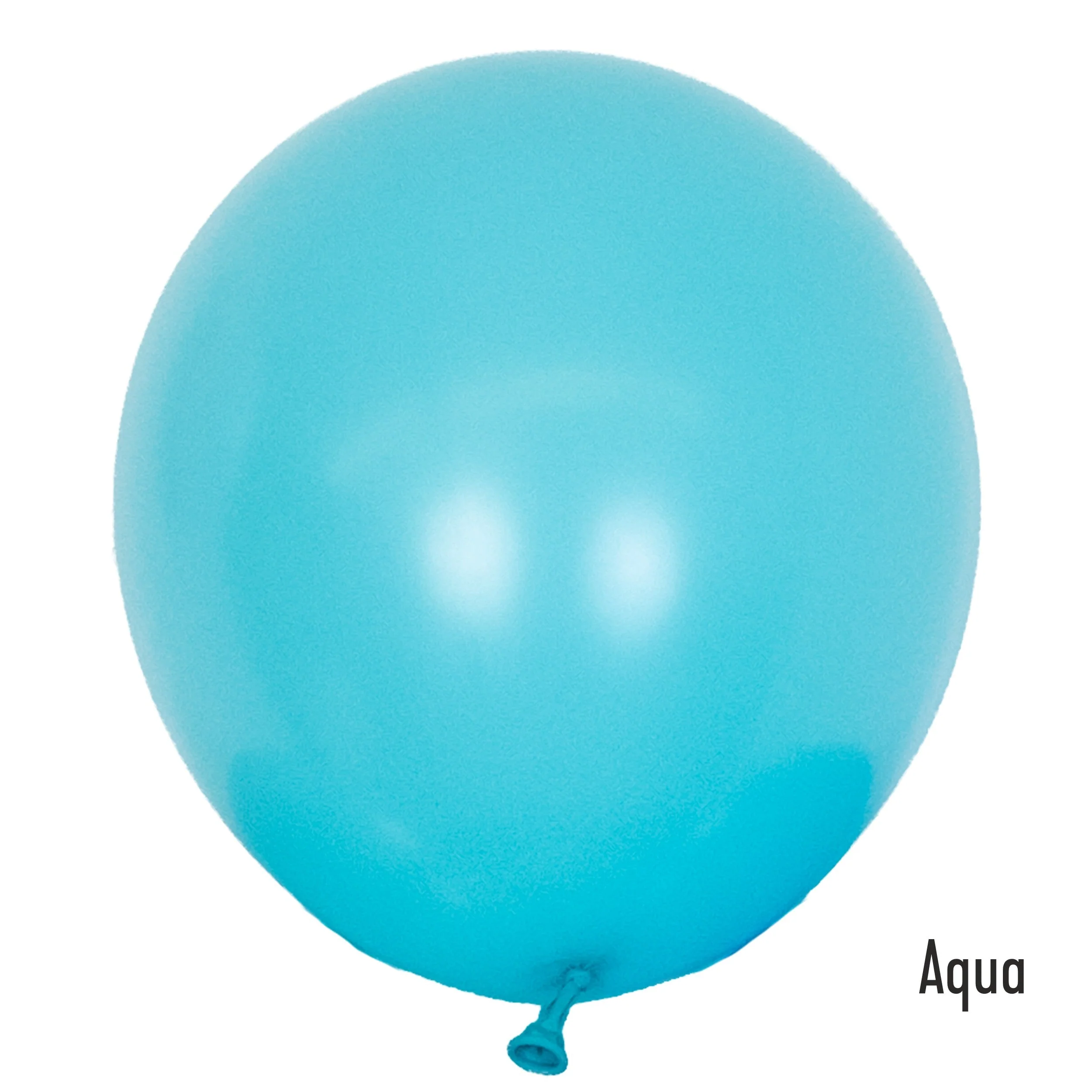 12" Kalisan Latex Heart Balloons Standard Aqua Blue (50 Per Bag)