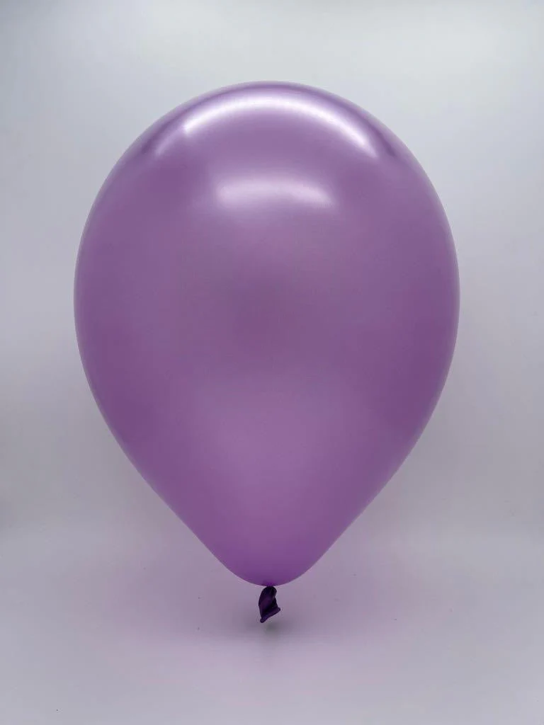 12" Metallic Light Lavender Decomex Latex Balloons (100 Per Bag) - Image 2