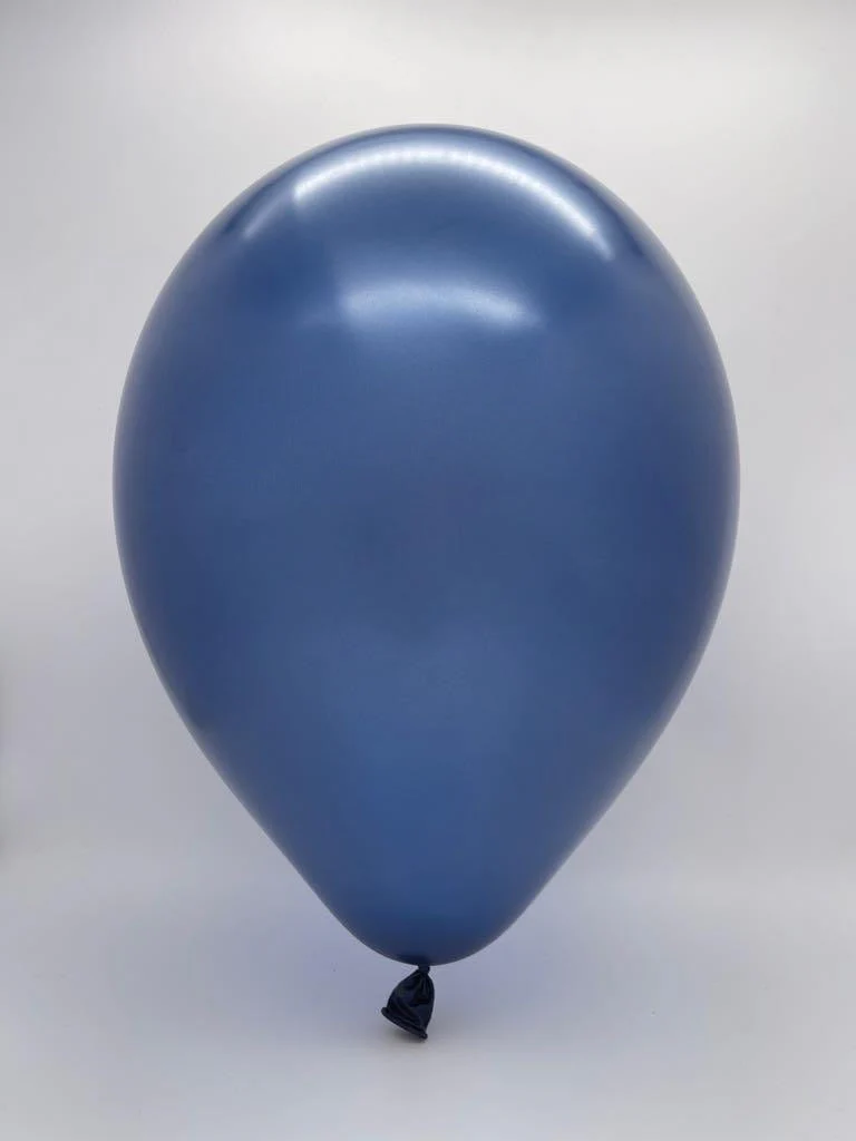12" Metallic Midnight Blue Decomex Latex Balloons (100 Per Bag) - Image 2