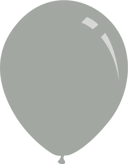 12" Metallic Silver Decomex Latex Balloons (100 Per Bag)