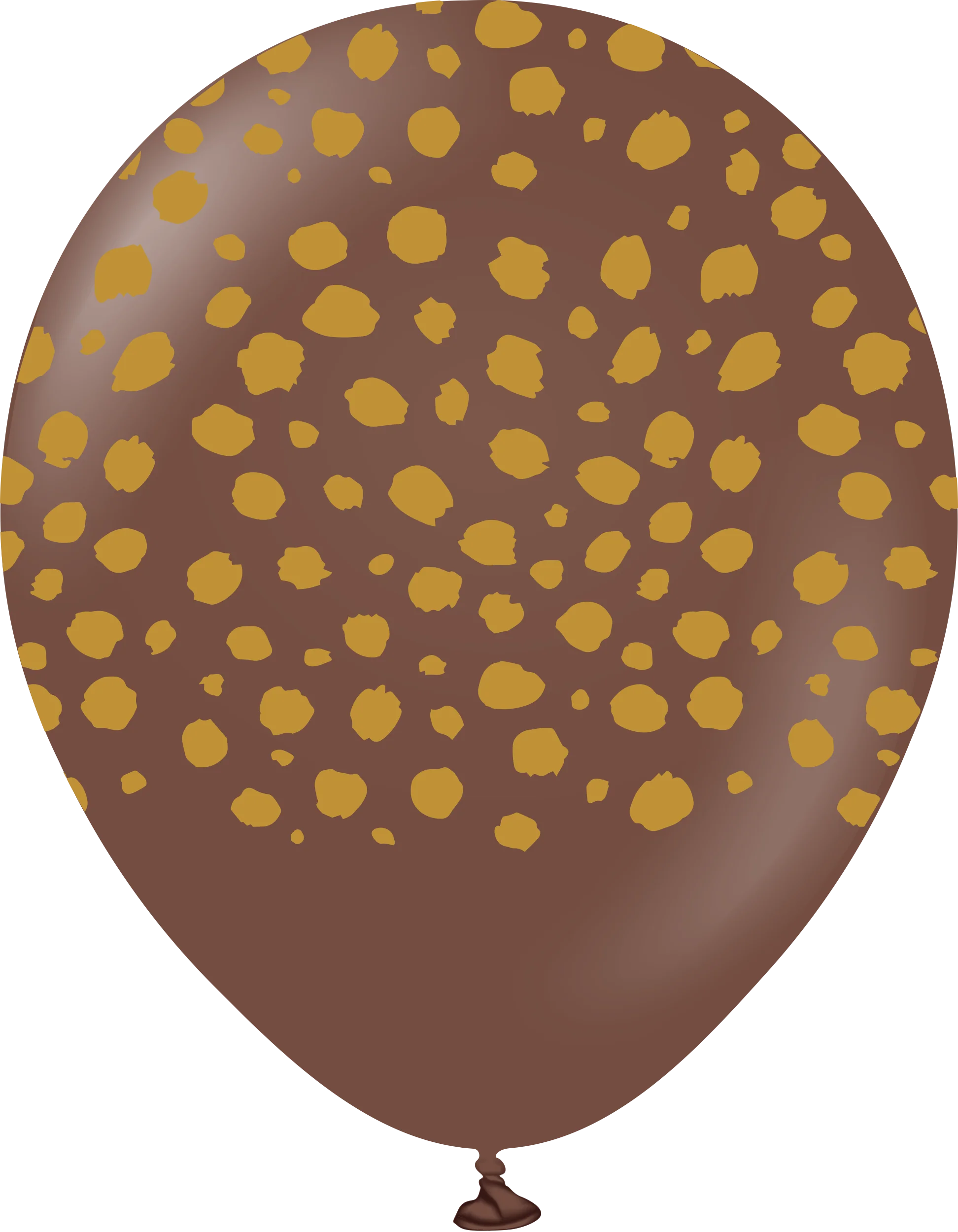 12" Safari Cheetah Printed Chocolate Brown Retro Kalisan Latex Balloons (25 Per Bag)