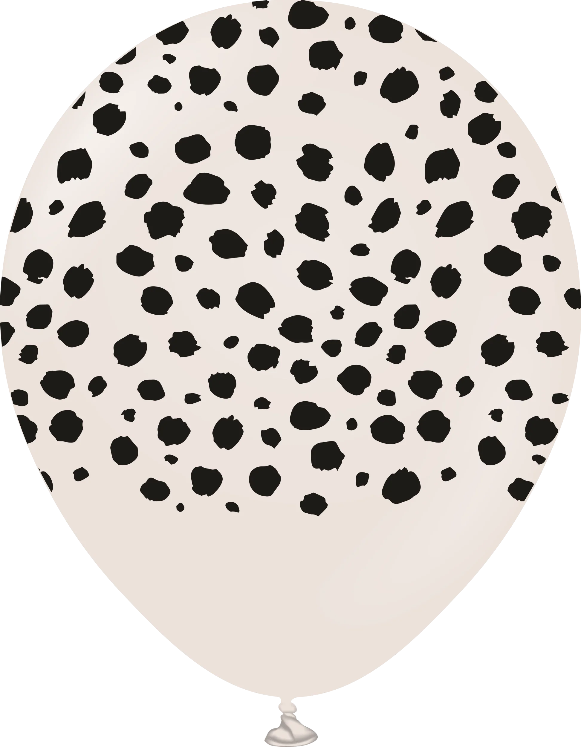 12" Safari Cheetah Printed White Sand Retro Kalisan Latex Balloons (25 Per Bag)