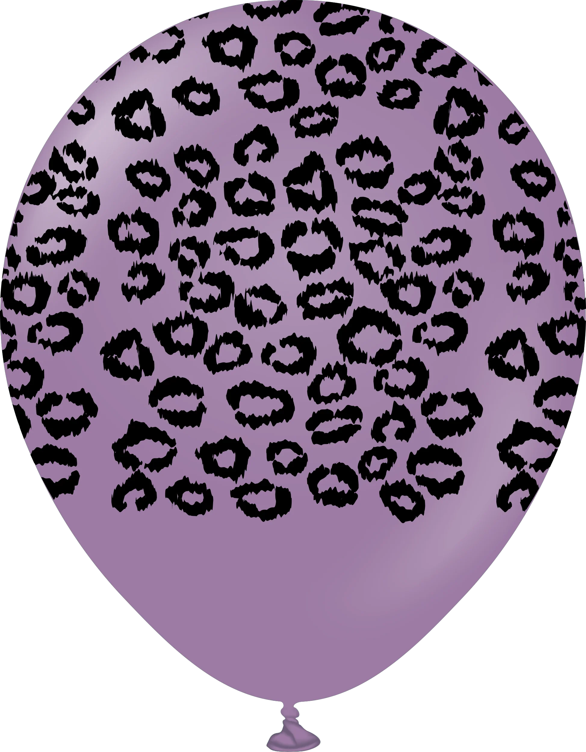 12" Safari Leopard Printed Lavender Retro Kalisan Latex Balloons (25 Per Bag)