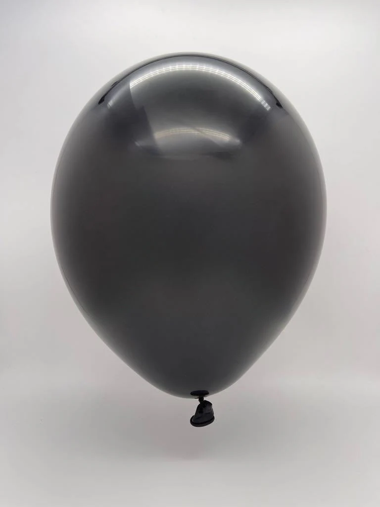 12" Standard Black Decomex Latex Balloons (100 Per Bag) - Image 2