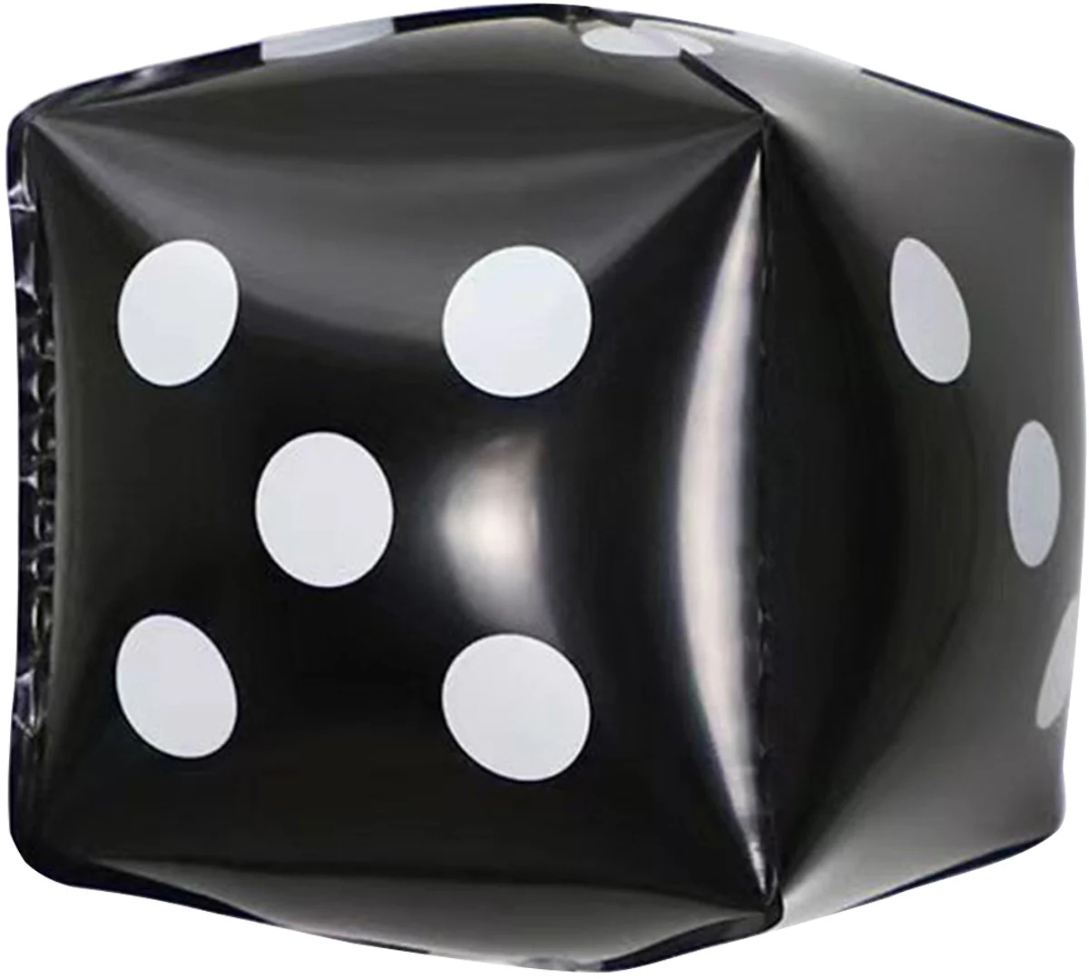 12" Airfill Only Black Dice Casino Foil Balloon