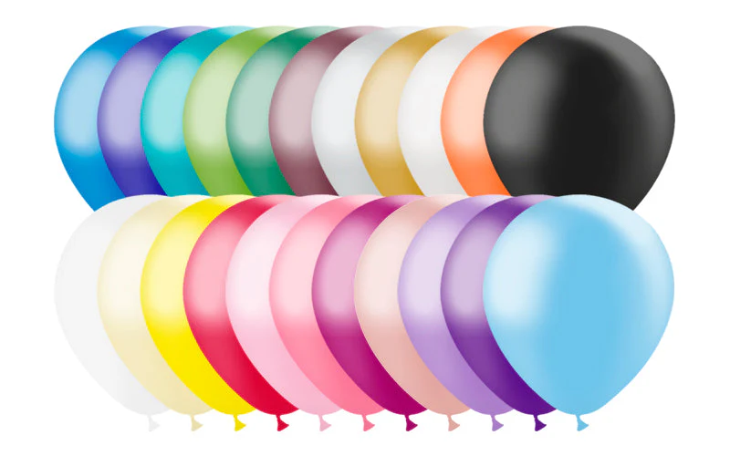 12'' Balloonia Latex Balloons Professional Line Metallic Assorted (50 Per Bag)
