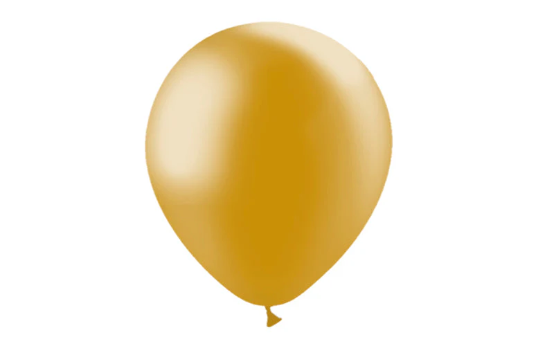 12'' Balloonia Latex Balloons Professional Line Metallic Gold (50 Per Bag) - Image 3