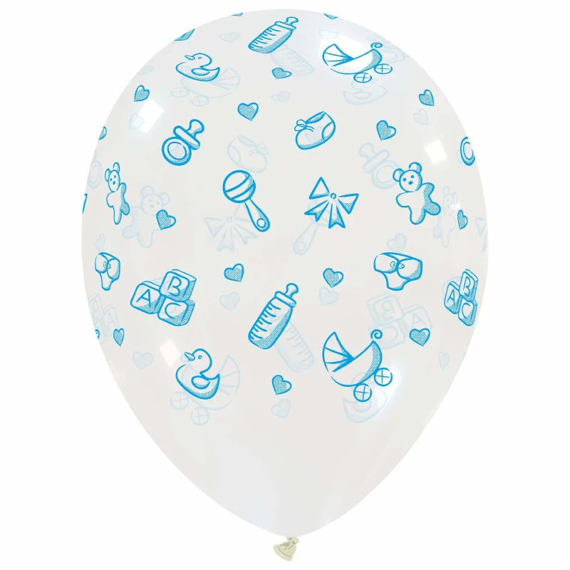 12" Cattex Brand Printed Latex Balloons (25 Per Bag) Baby Stuff Fuchsia Pink Print