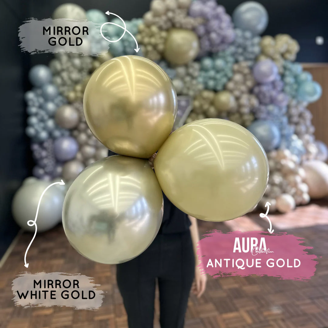 12" Kalisan Brand Latex Balloons Aura Antique Gold - XL SuperSize Bag Count (250 Per Bag) - Image 10