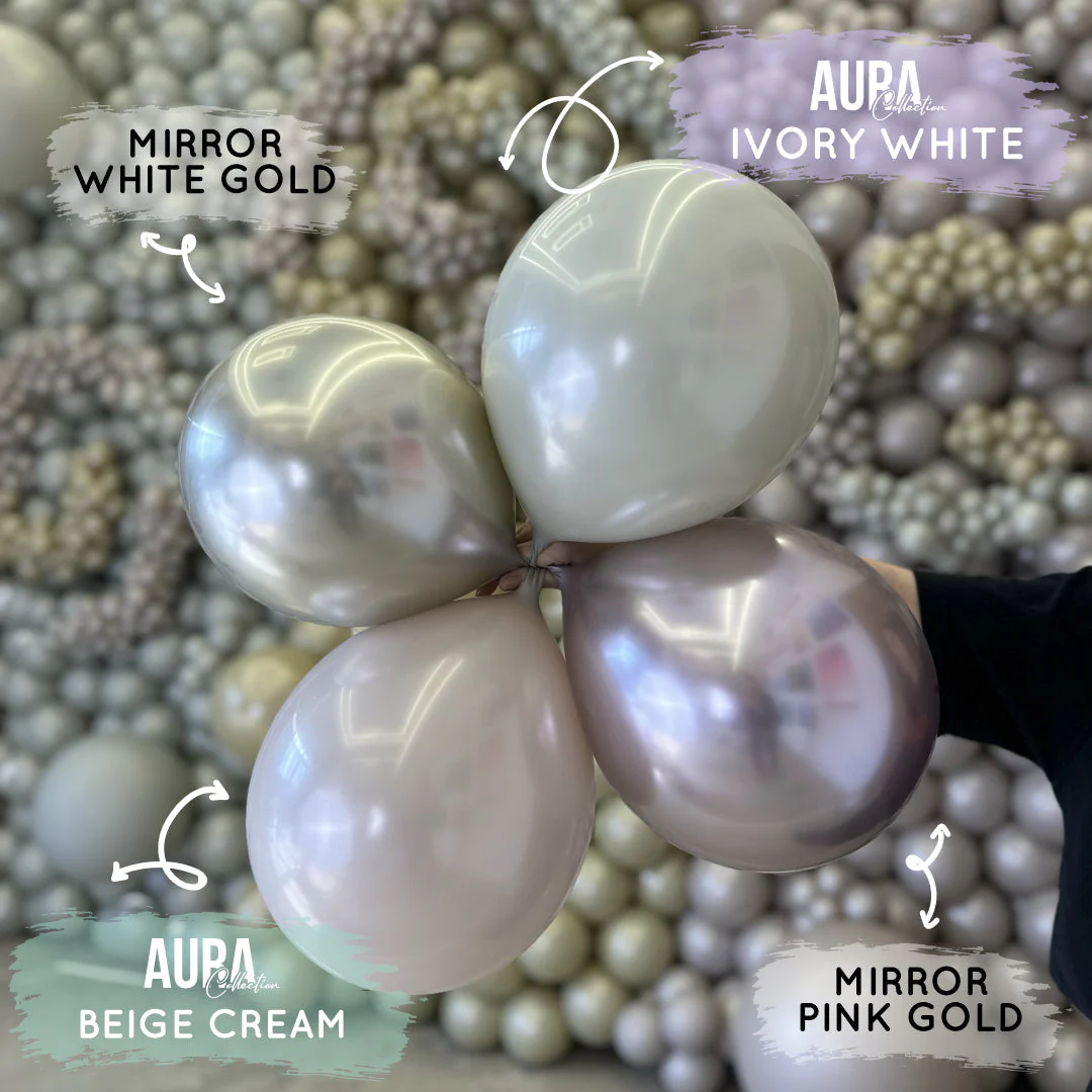12" Kalisan Brand Latex Balloons Aura Antique Gold (50 Per Bag) - Image 11