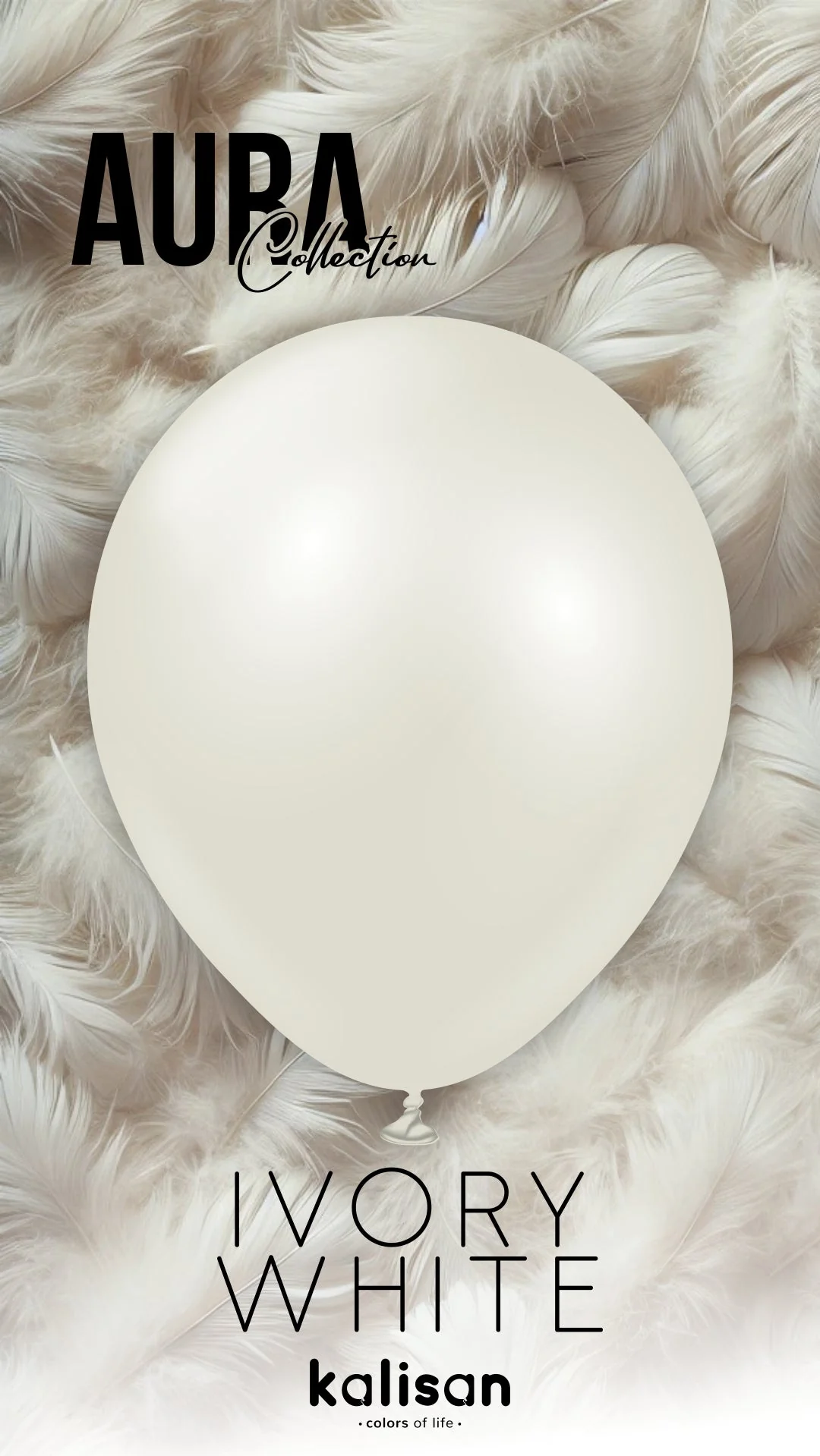 12" Kalisan Brand Latex Balloons Aura Ivory White - XL SuperSize Bag Count (250 Per Bag) - Image 4
