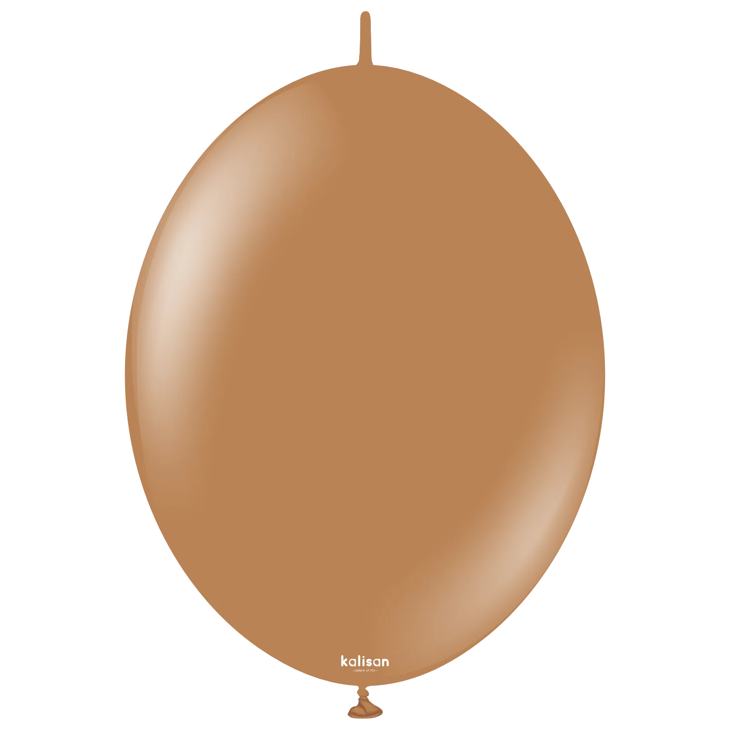 12" Kalisan Brand Linking Latex Balloons K-Link Standard Caramel Brown (50 Per Bag)