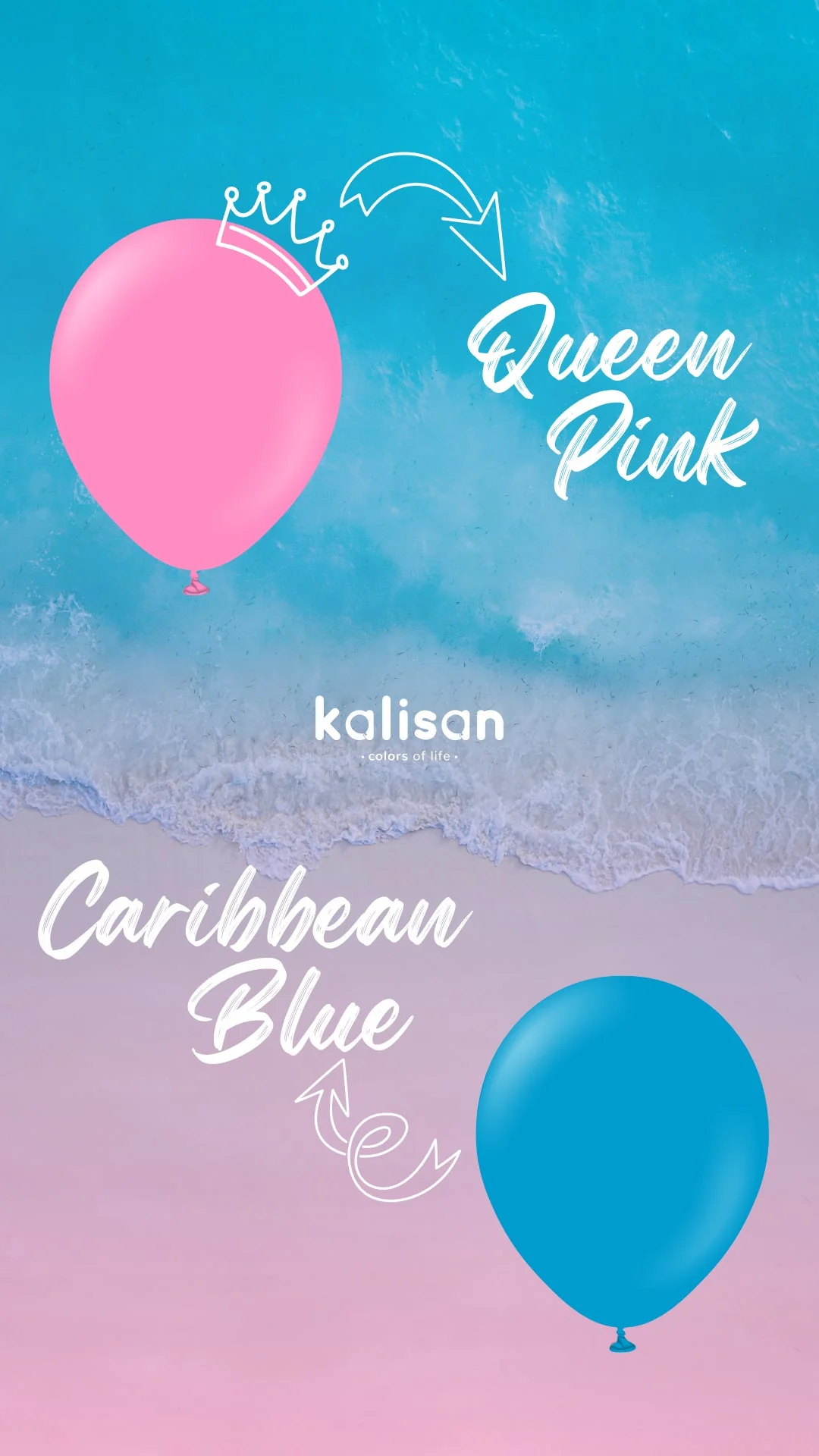 12" Kalisan Latex Balloons Standard Caribbean Blue (50 Per Bag) - Image 10